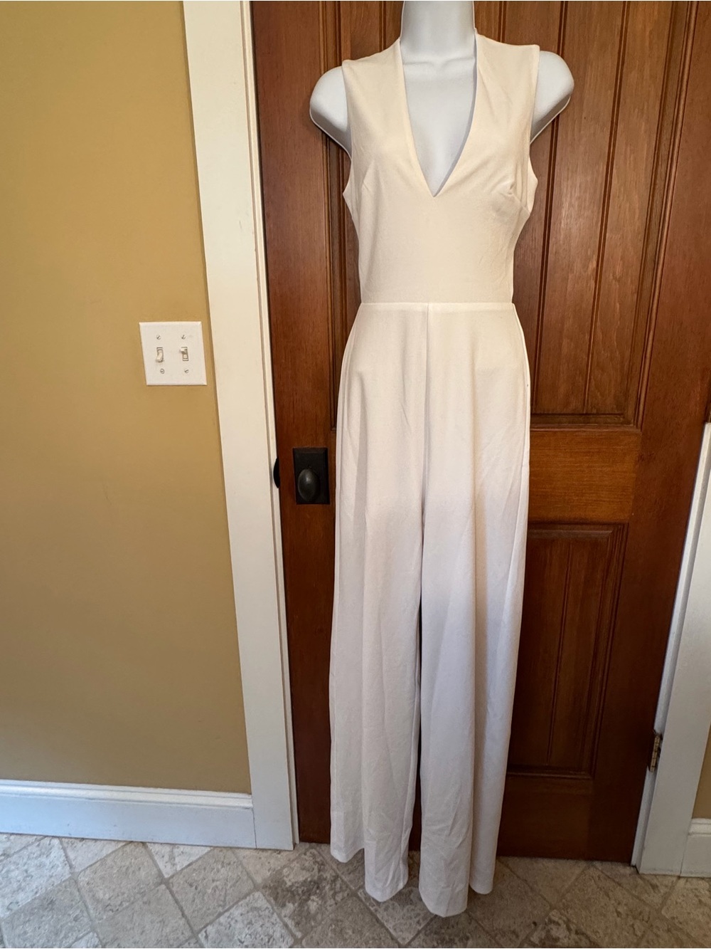 Lulus Thinking Out Loud White Backless Jumpsuit - Picture 3 of 4